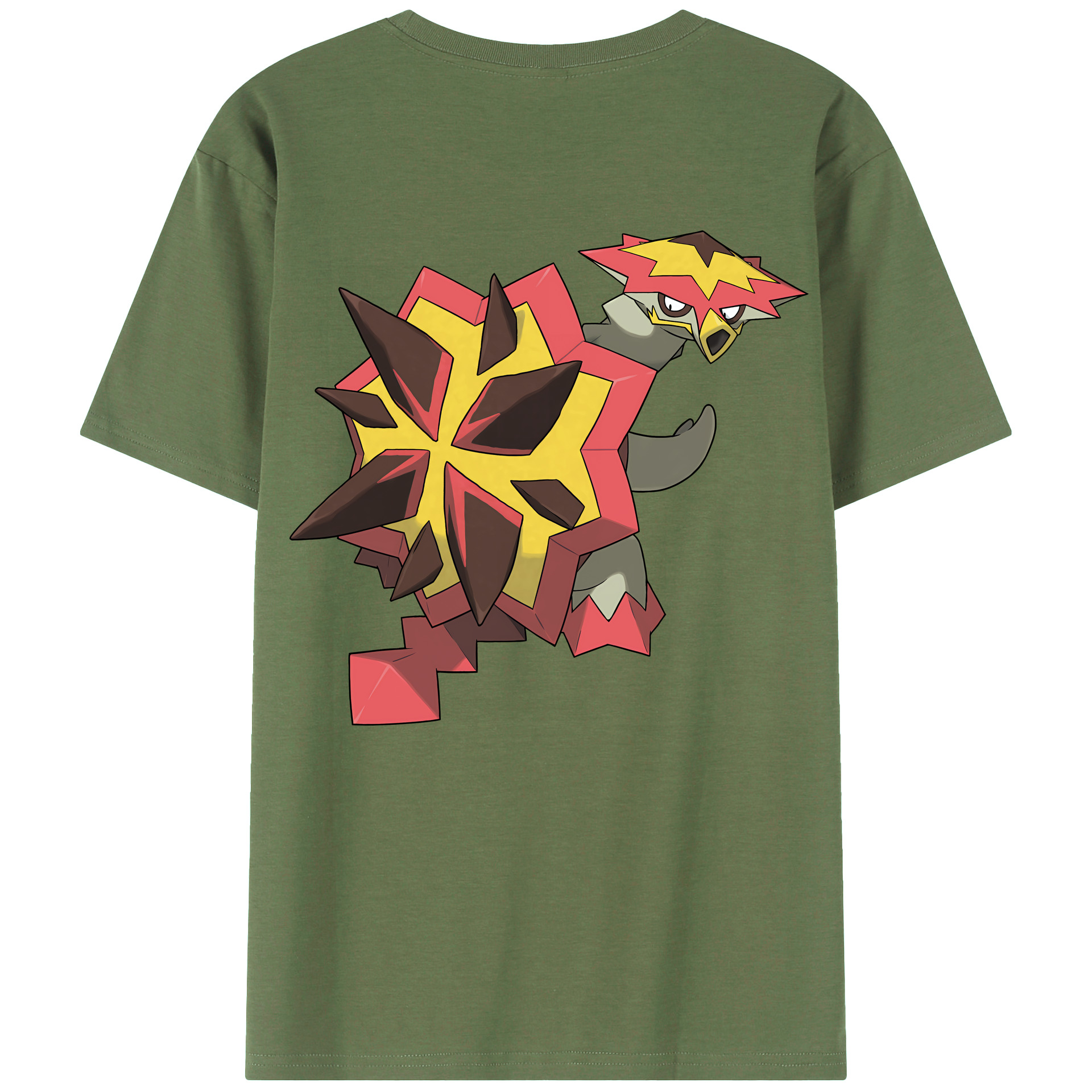 （画像用） ポケットモンスター Pokémon 綿100％ メンズ半袖Tシャツ（バックプリント） 通気性